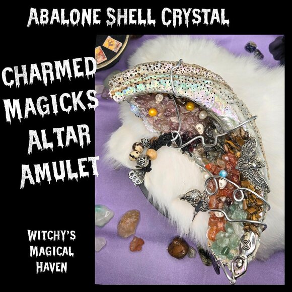 Abalone Shell Crystal Charmed Altar Magicks Amulet - Picture 1 of 5